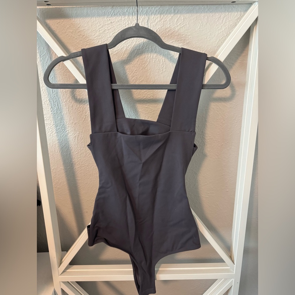 Free People Dark Gray Bodysuit